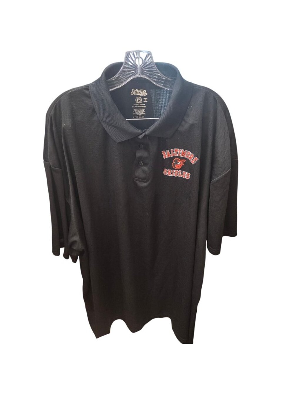 Baltimore Orioles Black Polo Shirt By Stitches Genuine Merchandise Athletic Gear